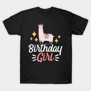 Birthday Girl Starry Lamma Party Gift T-Shirt